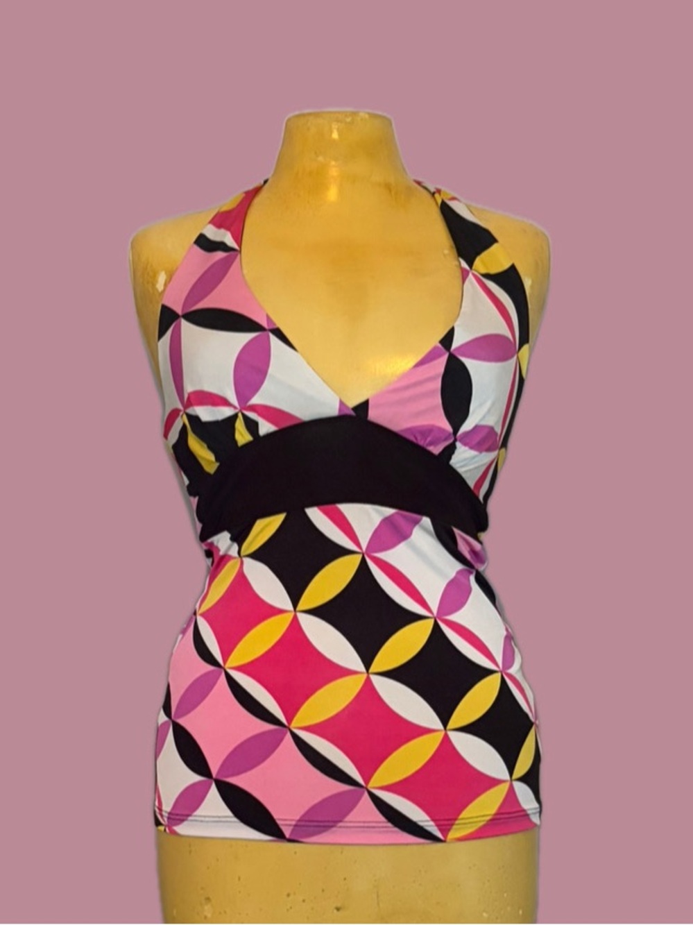 💝♠️Y2K Geometric Halter Tank Top♠️💝